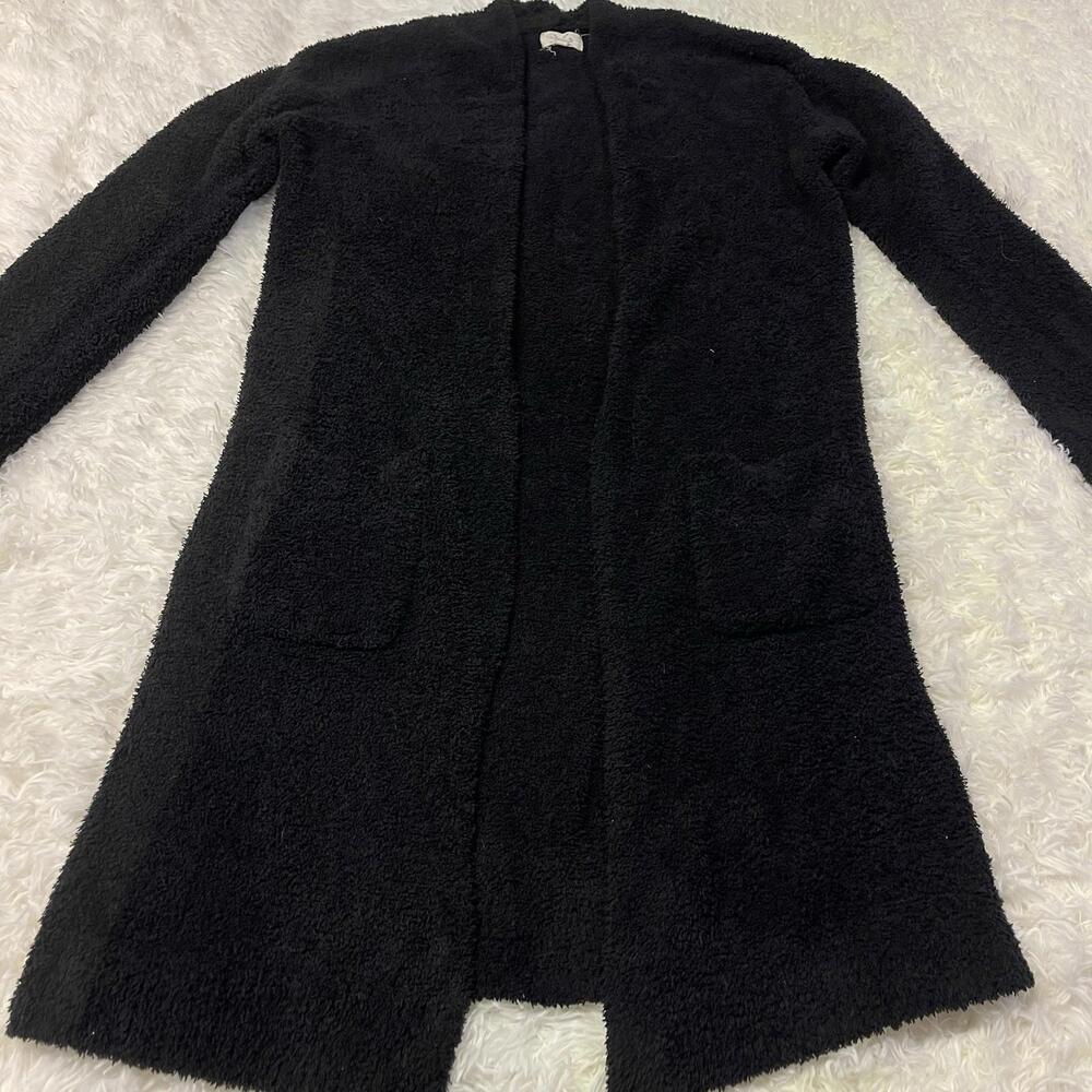 T S THREAD & SUPPLY CARDIGAN SWEATER WOMEN'S M Black POCKETS LONG